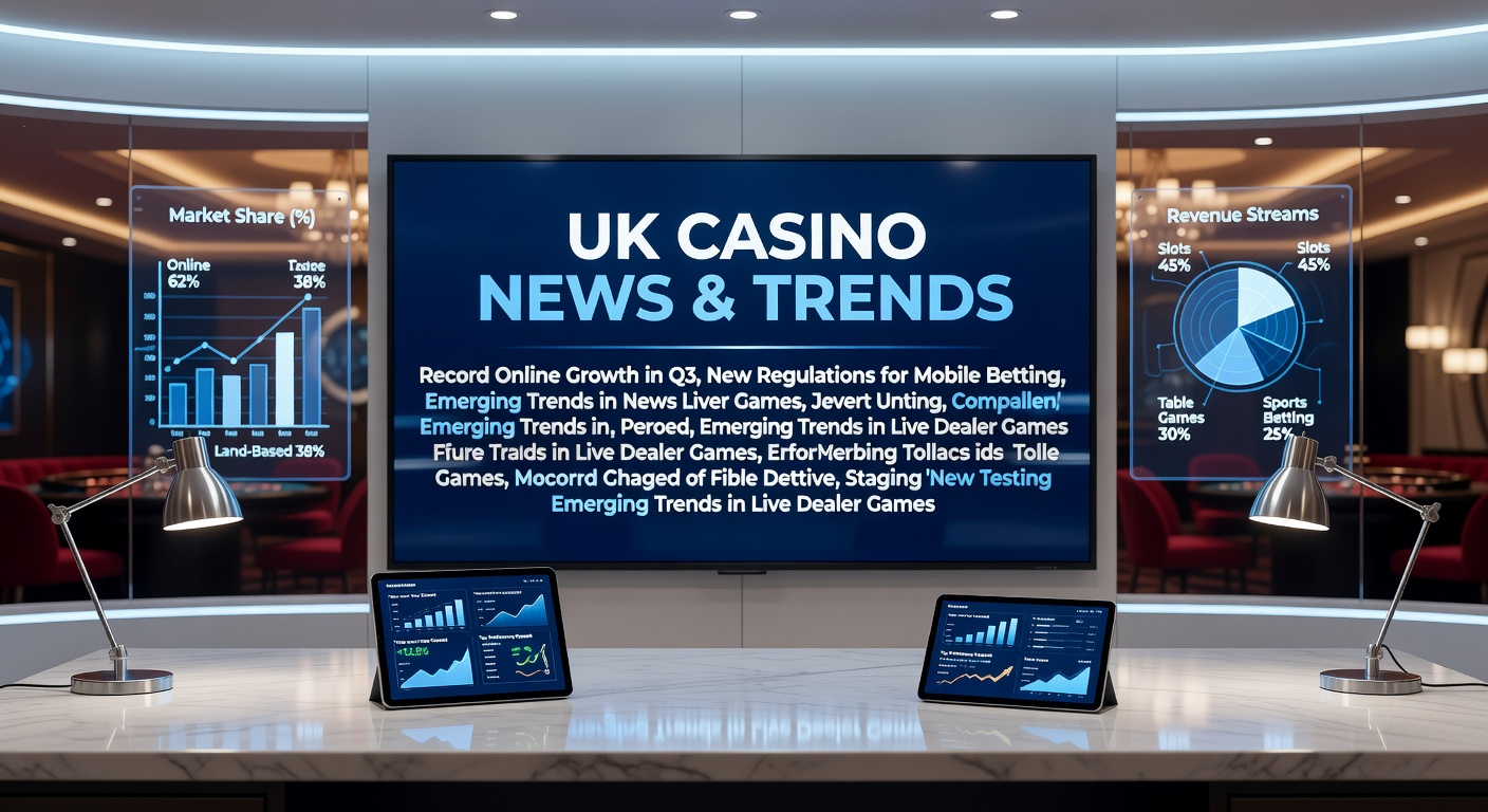 A row of gaming machines inside a bustling UK casino, lights flashing under dim venue lighting