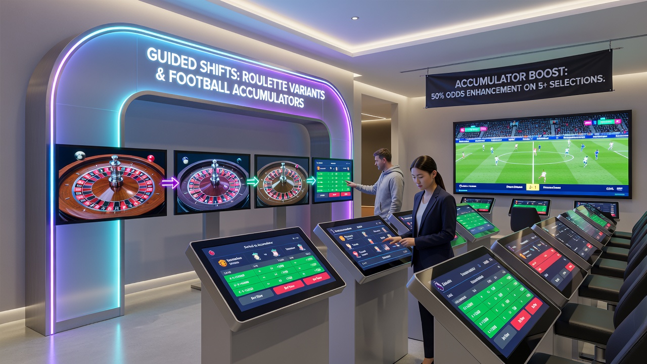 Infographic chart illustrating percentage shifts from roulette to football accumulator bets on mobile platforms