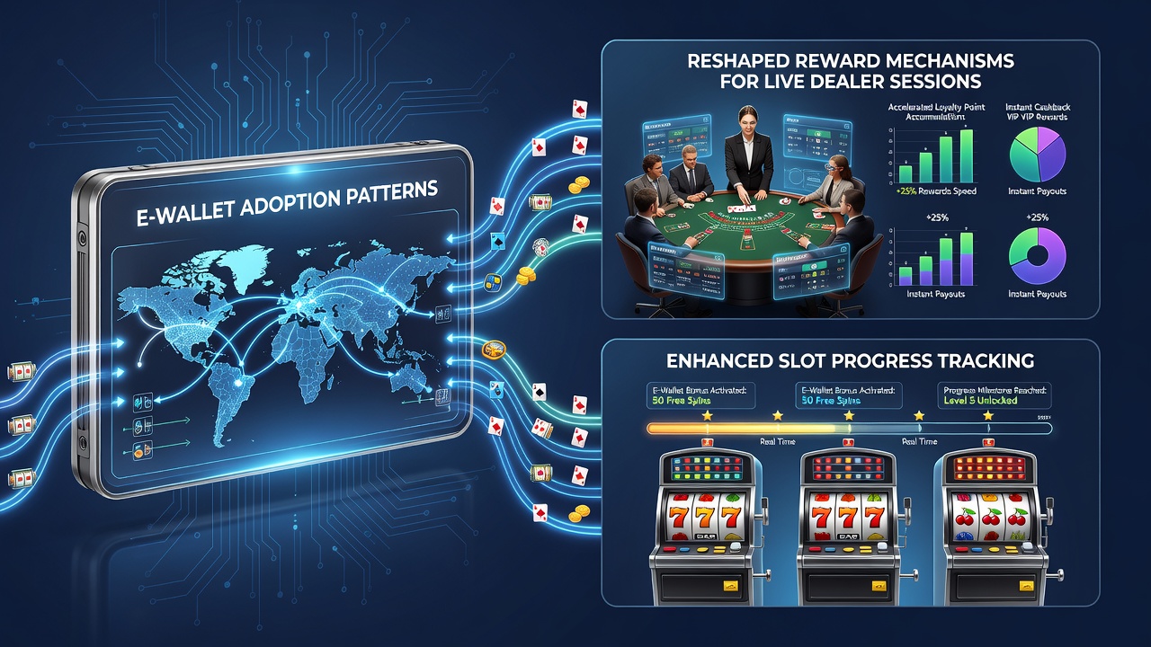 Close-up of mobile app interface showing e-wallet linked rewards during slot progression