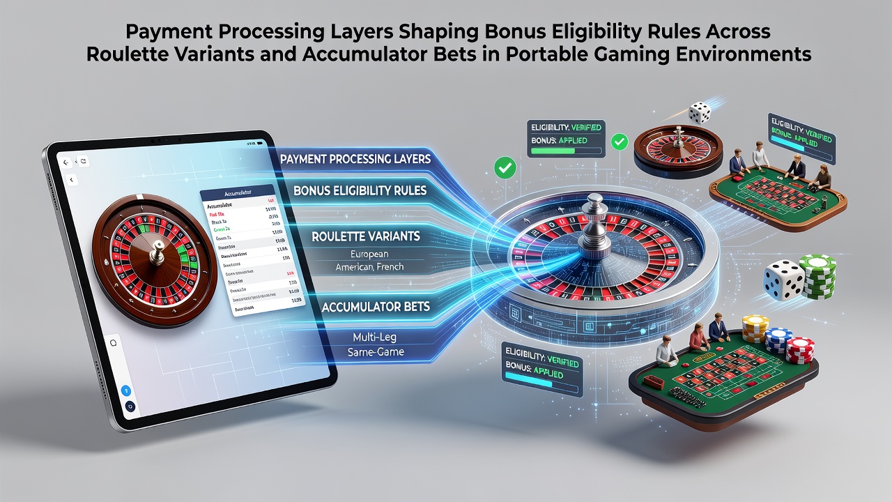 Payment processing layers diagram showing how transaction tiers connect to bonus eligibility checks in mobile roulette and accumulator betting environments