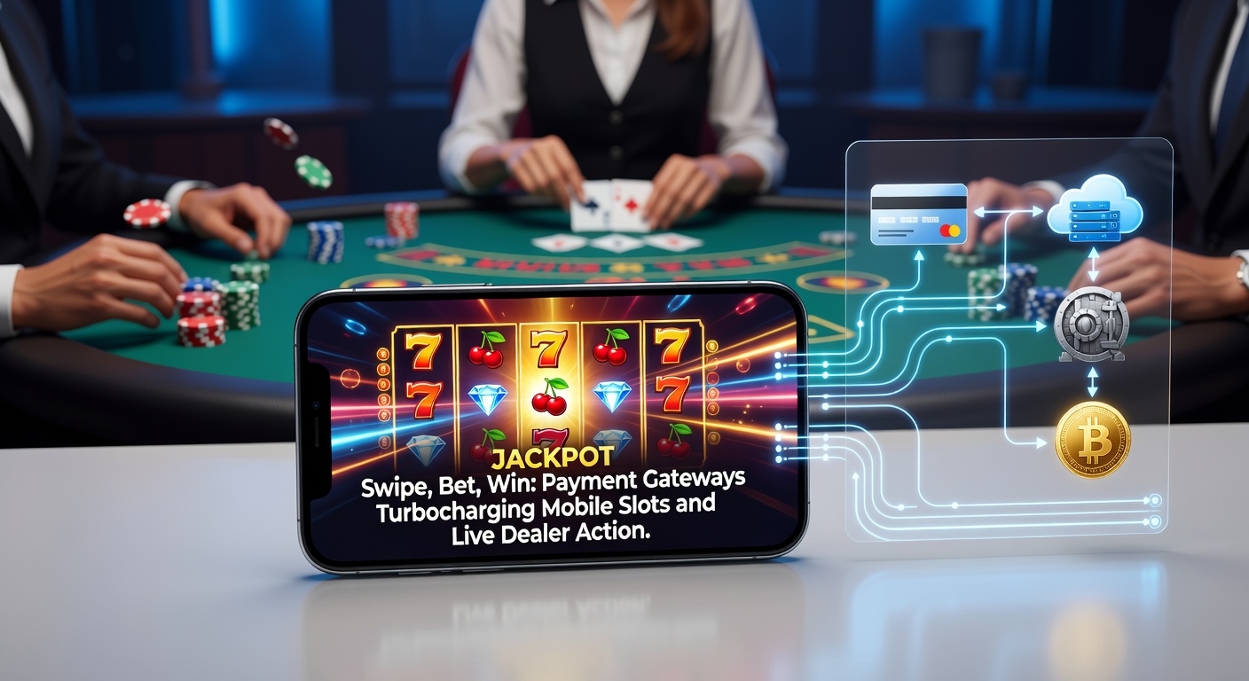 Mobile phone displaying a vibrant slot game interface with seamless payment options highlighted, capturing the speed of modern iGaming transactions