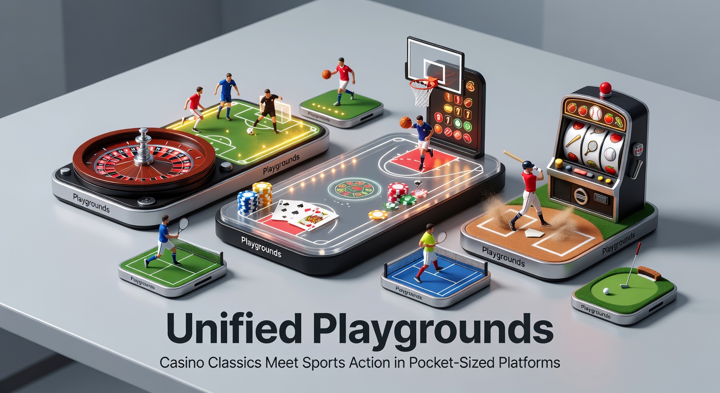 Mobile screen displaying a unified betting app with casino slots on one side and live soccer odds on the other, showcasing seamless integration